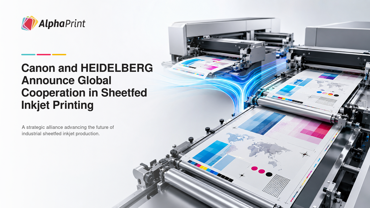 Canon and HEIDELBERG Announce Global Cooperation in Sheetfed Inkjet Printing