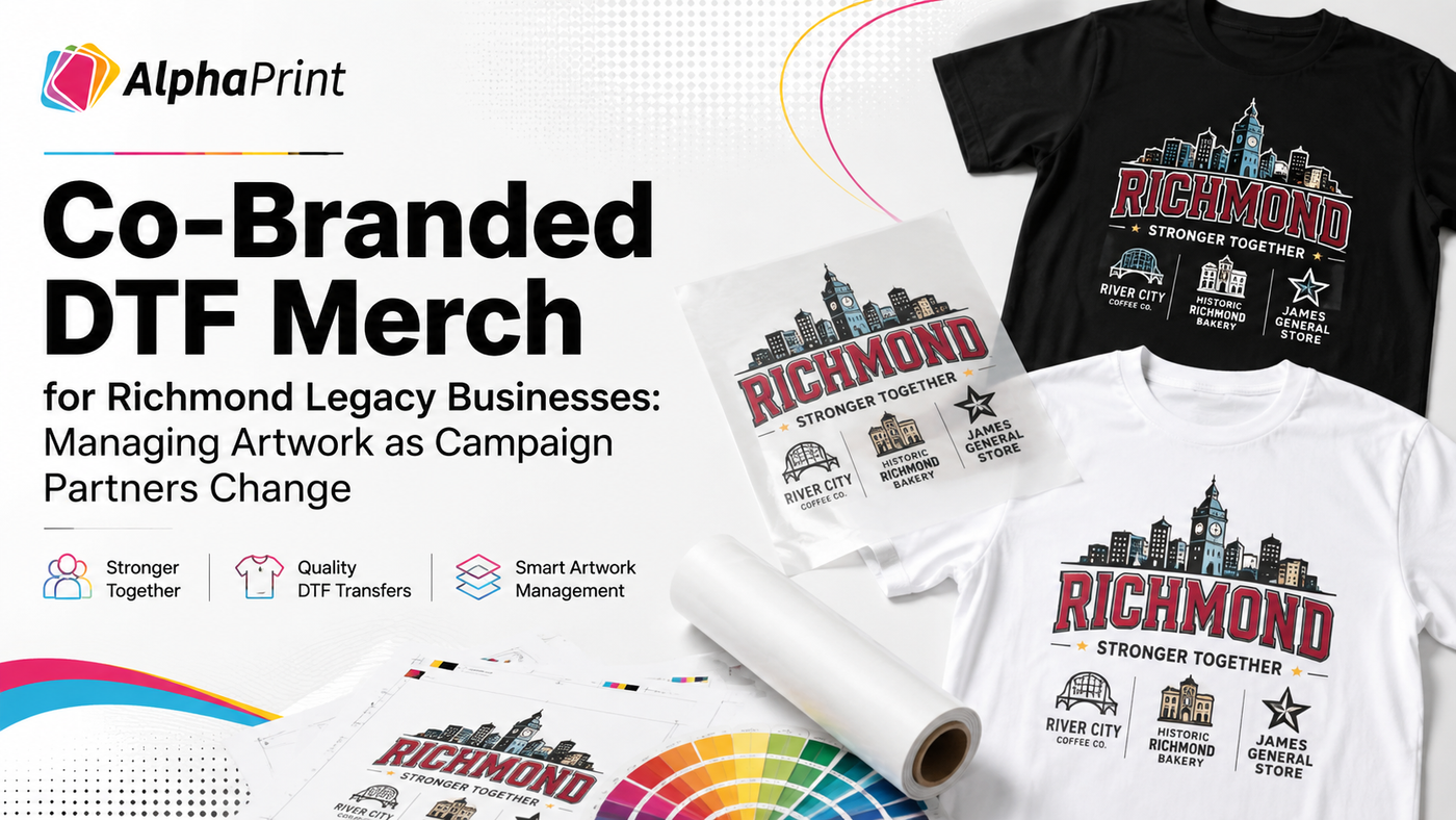 Co-Branded DTF Merch for Richmond Legacy Businesses: Managing Artwork as Campaign Partners Change