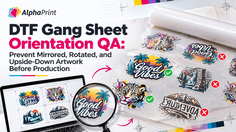 DTF Gang Sheet Orientation QA: Prevent Mirrored, Rotated, and Upside-Down Artwork Before Production