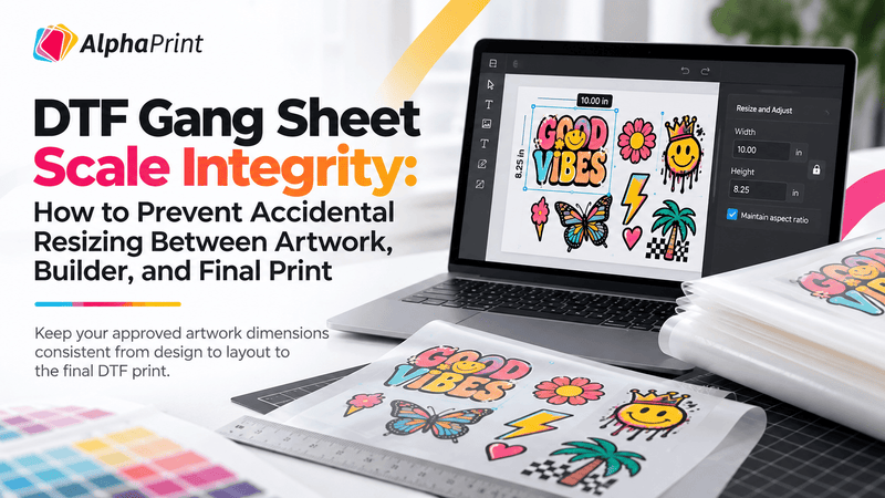 DTF Gang Sheet Scale Integrity: How to Prevent Accidental Resizing Between Artwork, Builder, and Final Print
