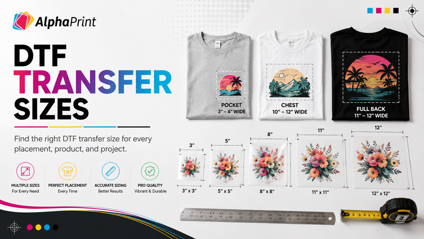 DTF Transfer Sizes: How to Choose the Right Size for Your Design