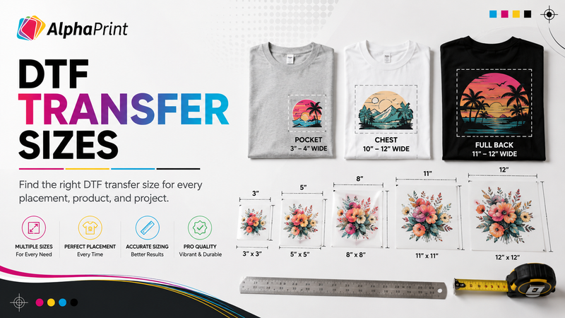 DTF Transfer Sizes: How to Choose the Right Size for Your Design