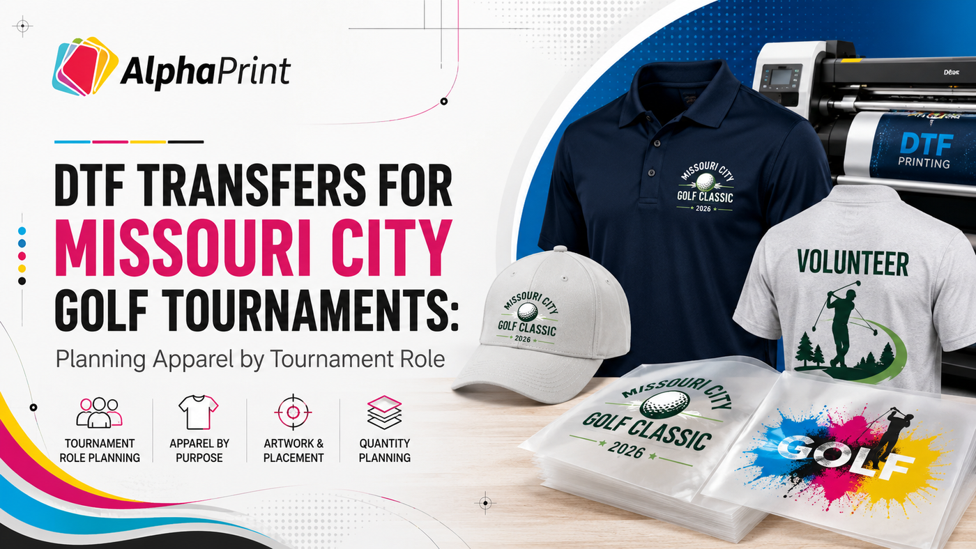DTF Transfers for Missouri City Golf Tournaments: Planning Apparel by Tournament Role
