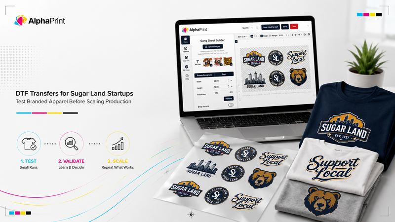 DTF Transfers for Sugar Land Startups: How to Test Branded Apparel Before Scaling Production