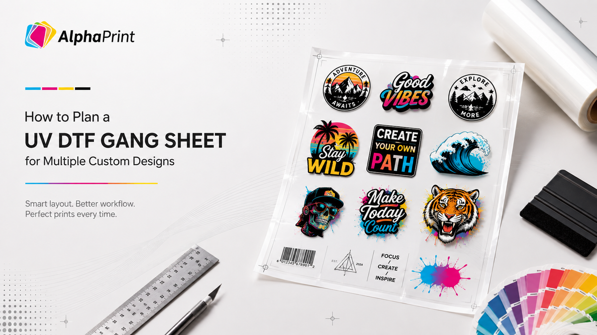 How to Plan a UV DTF Gang Sheet for Multiple Custom Designs
