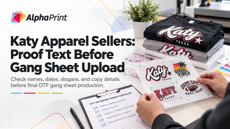 Katy Apparel Sellers: Proof Text Before Gang Sheet Upload