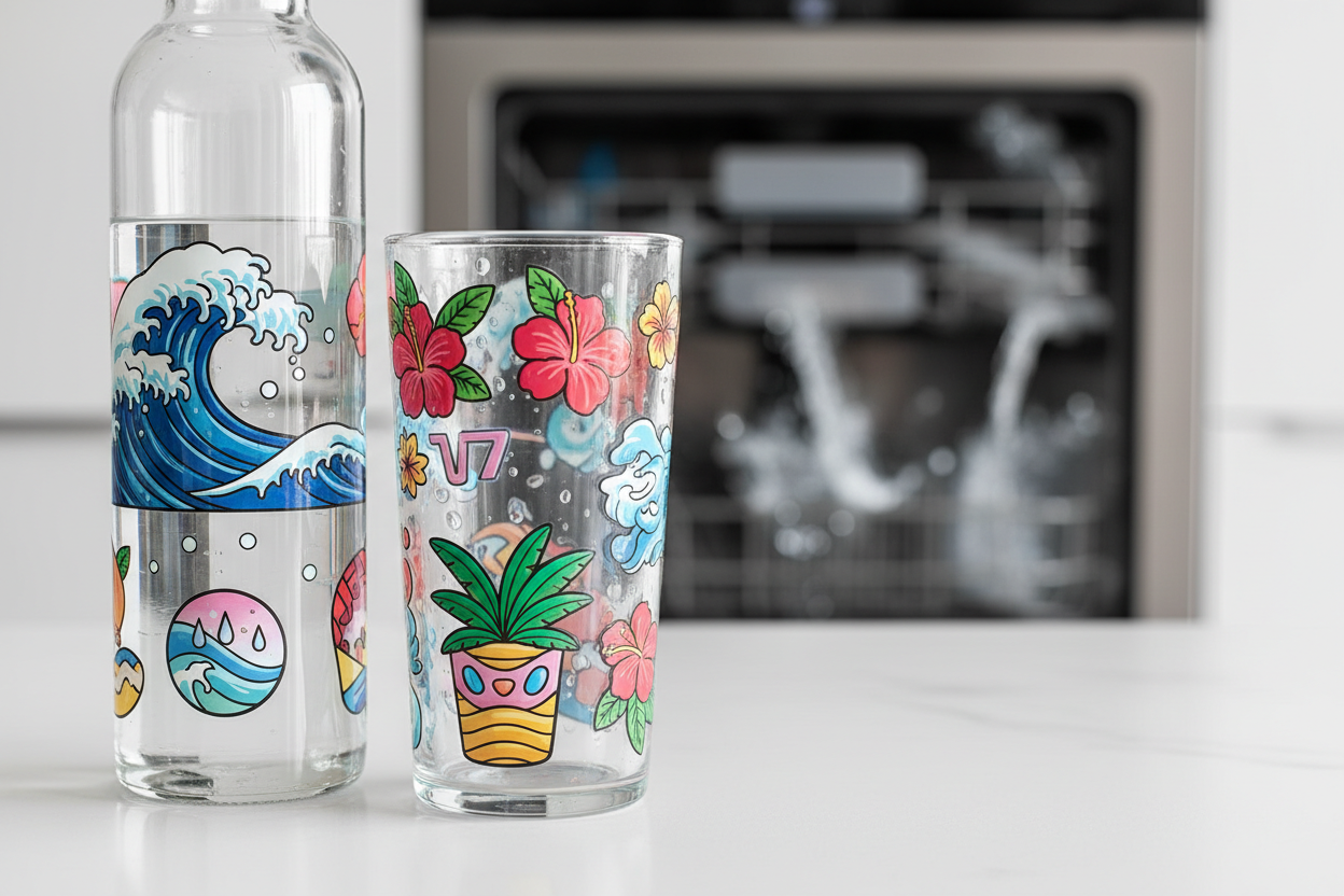 Are UV DTF Stickers Dishwasher Safe?