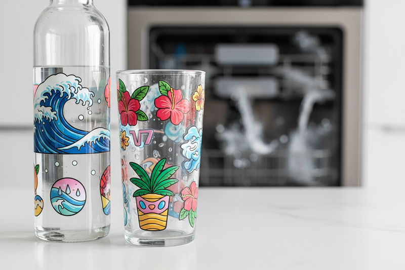 Are UV DTF Stickers Dishwasher Safe?