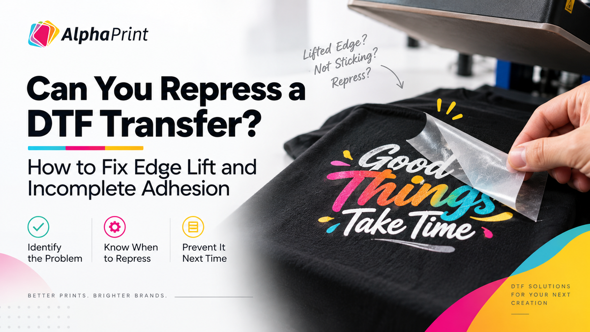 Can You Repress a DTF Transfer? How to Fix Edge Lift and Incomplete Adhesion