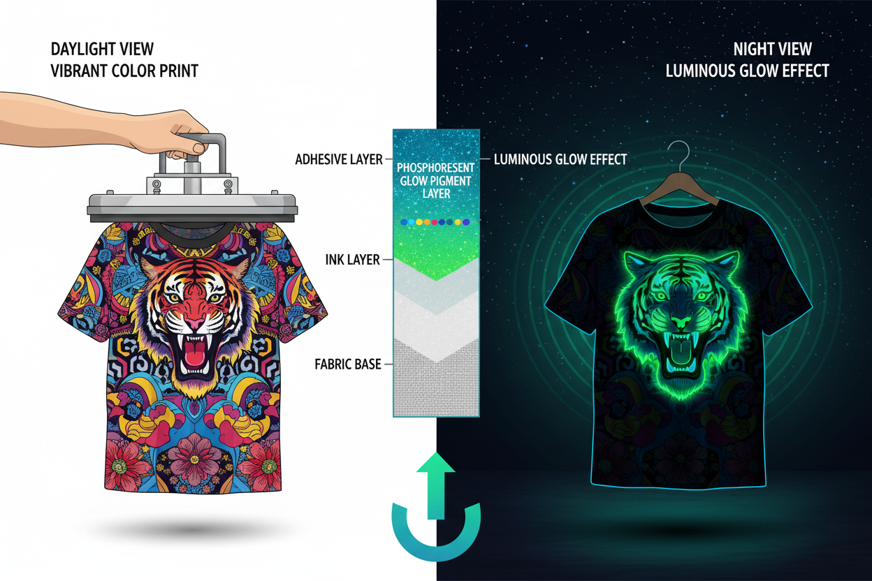 How Glow-in-the-Dark DTF Transfers Work