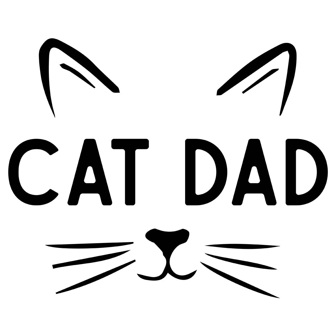 Alpha DTF Print | Cat dad - A design for the cat-loving dad.