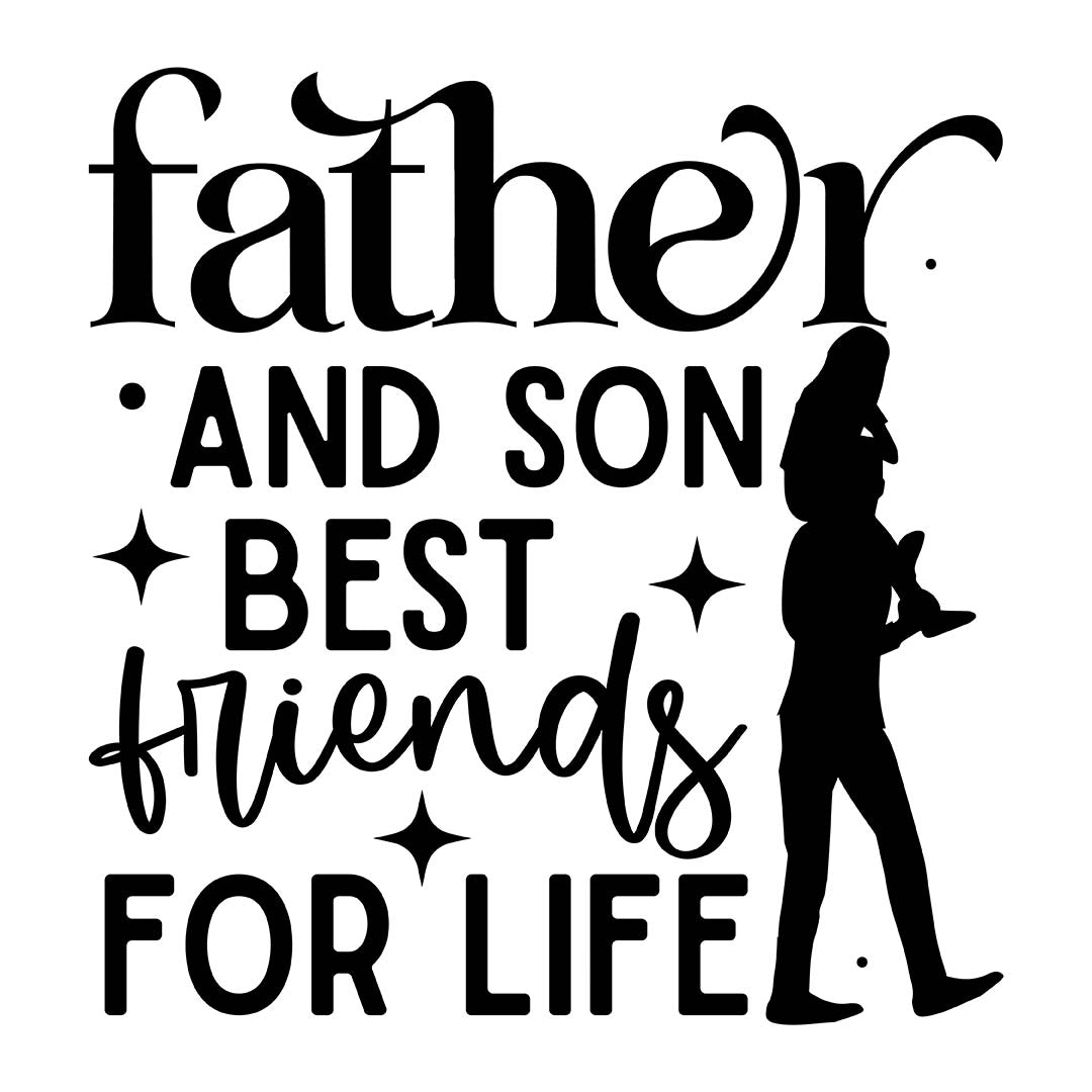 Alpha DTF Print | Father and son best friends for life - A heartwarming design for father-son relationships.