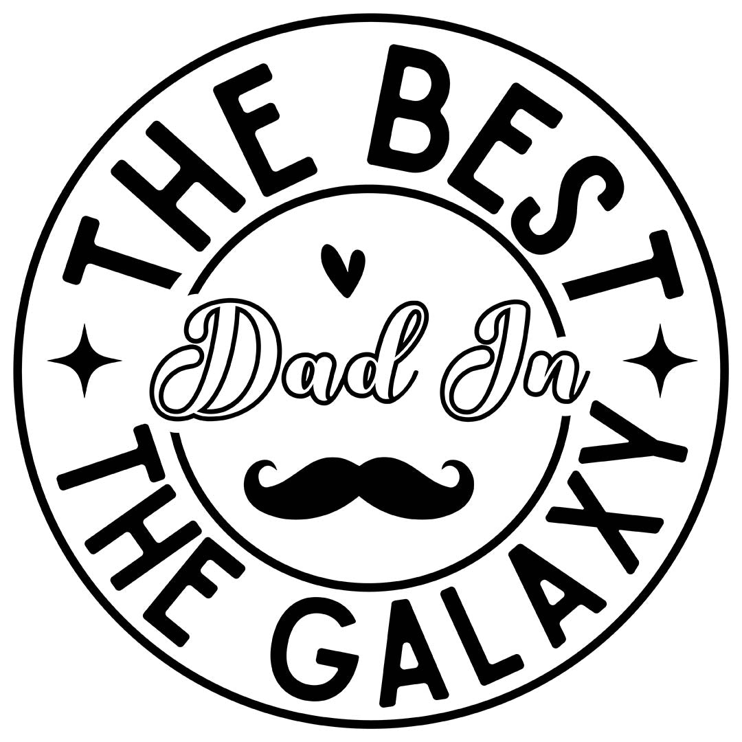 Alpha DTF Print | The best dad in the galaxy - A super-hero-themed design for the ultimate dad.