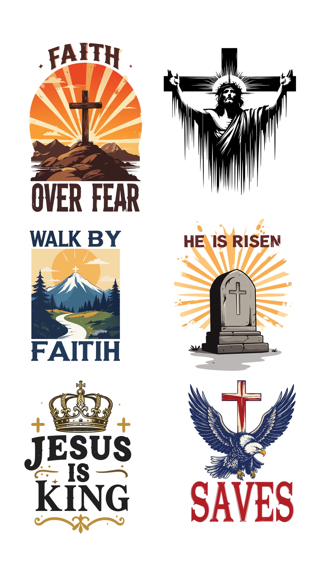 Religious DTF Transfers (Ready to Press)