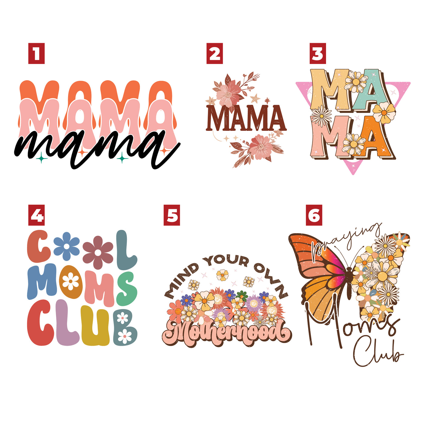 Mom Life DTF Transfers (Ready to Press)