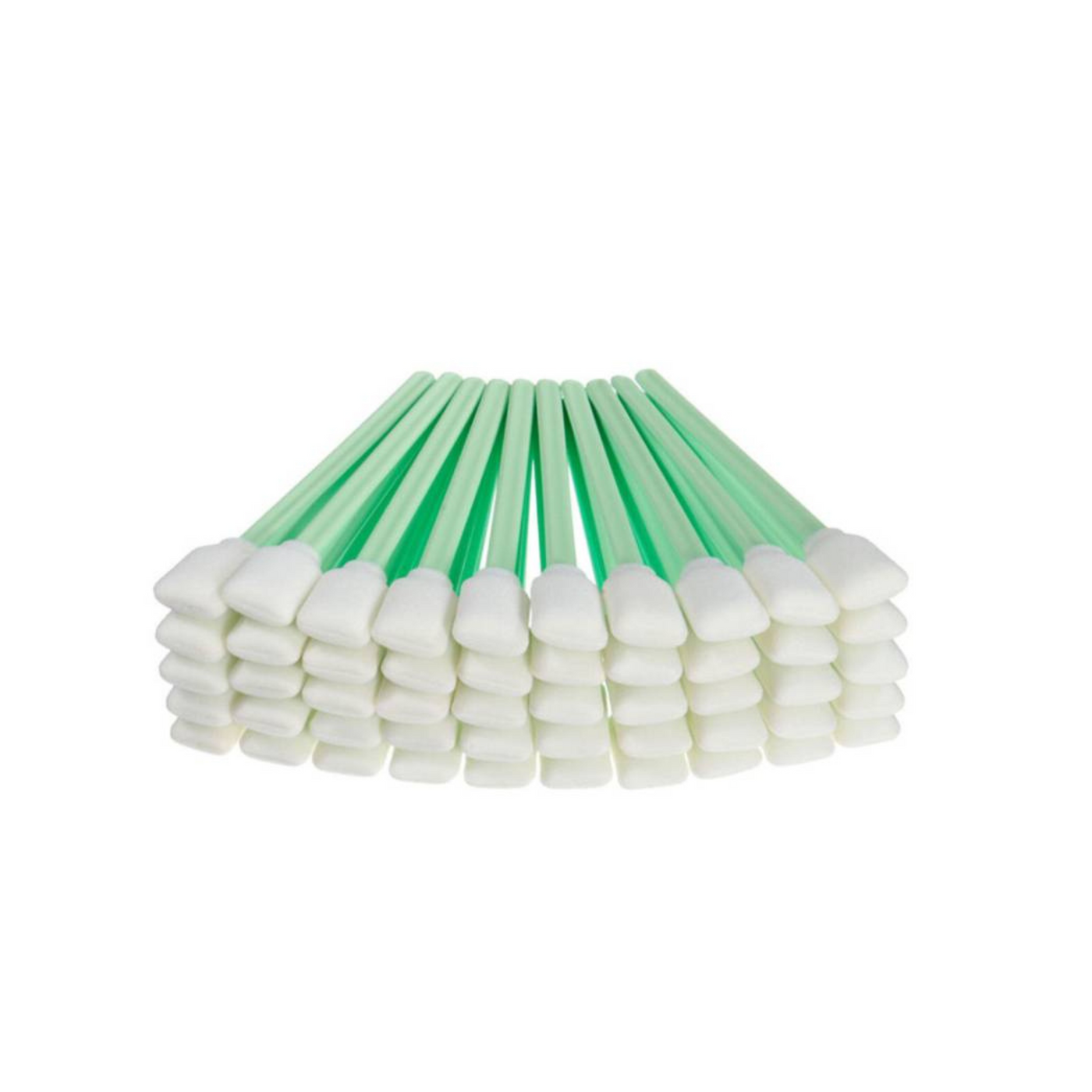 Stack of green-handled foam cleaning swabs for printer and DTF transfer maintenance