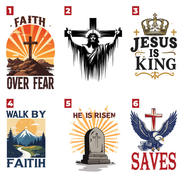 Religious DTF Transfers (Ready to Press)