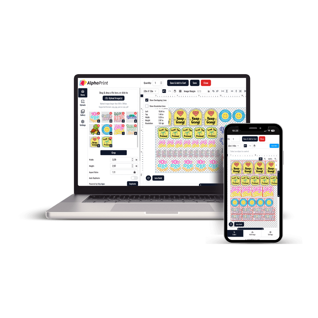 UV DTF Gang Sheet Builder - Alpha Print